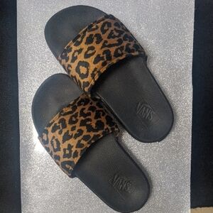 Vans Leopard Slides
